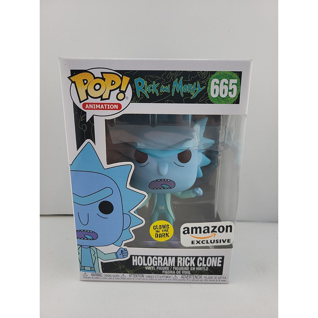 Funko Pop! Vinyl: Rick and Morty - Hologram Rick Clone (Glows in the Dark) -...