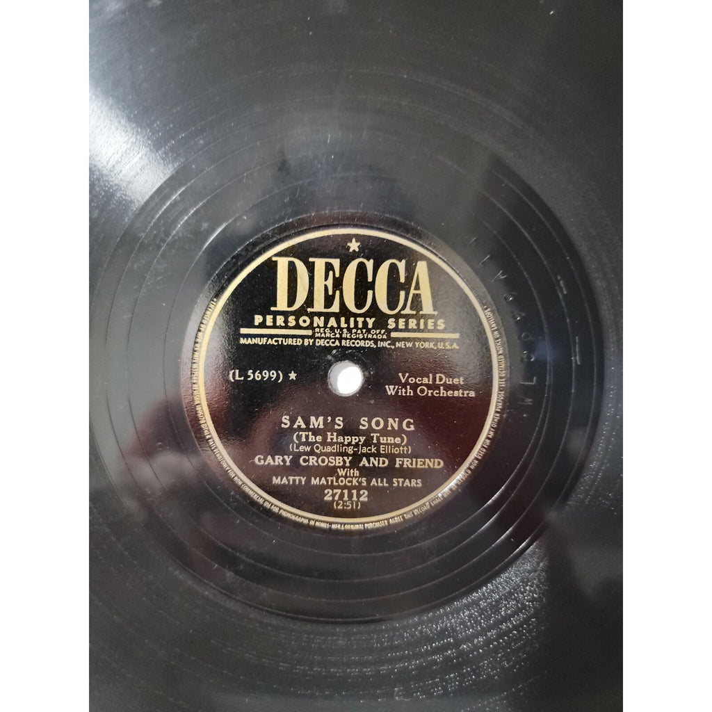 Gary Crosby - Sam's Song / Play A Simple Melody (Vinyl)