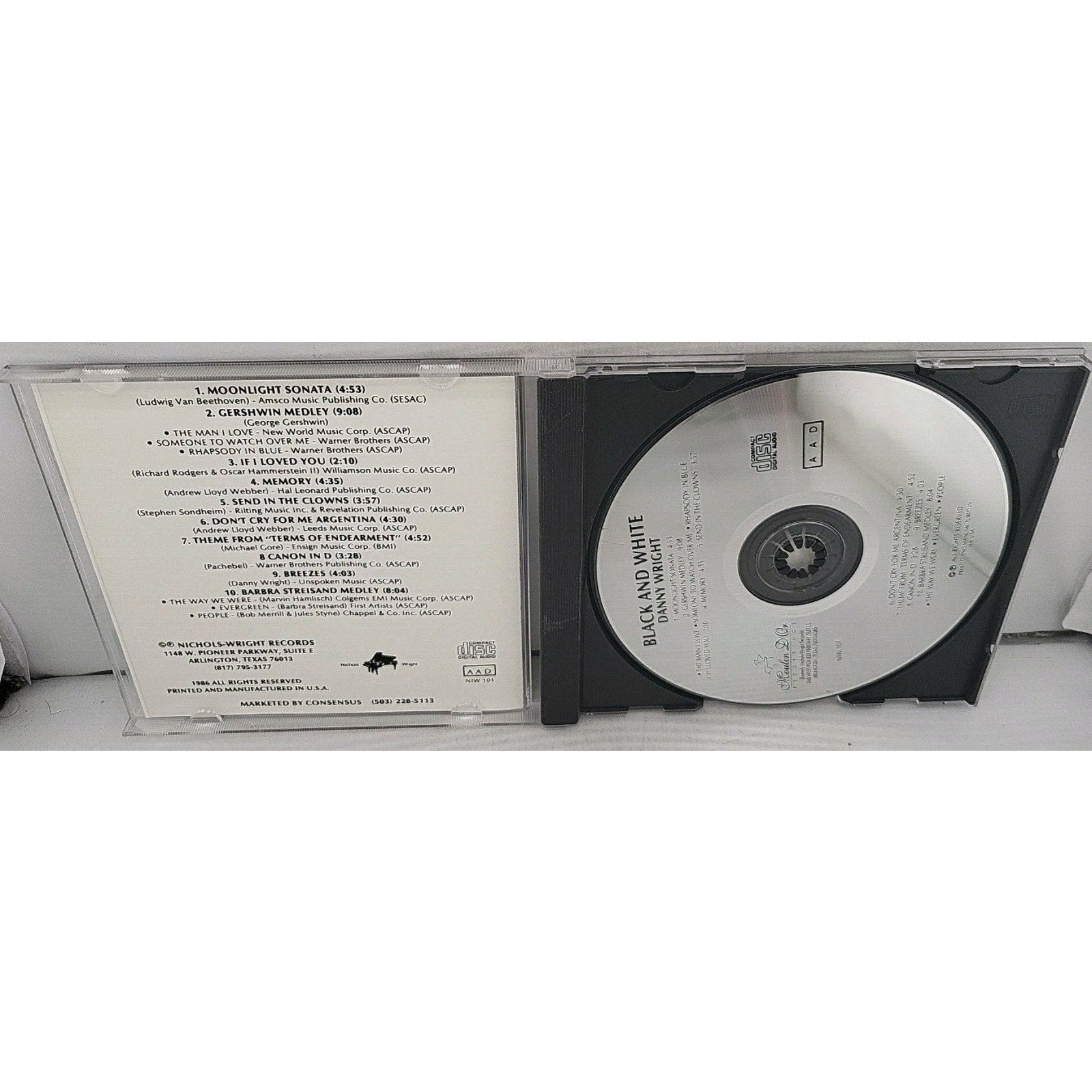 Black & White by Danny Wright (CD, 1991)