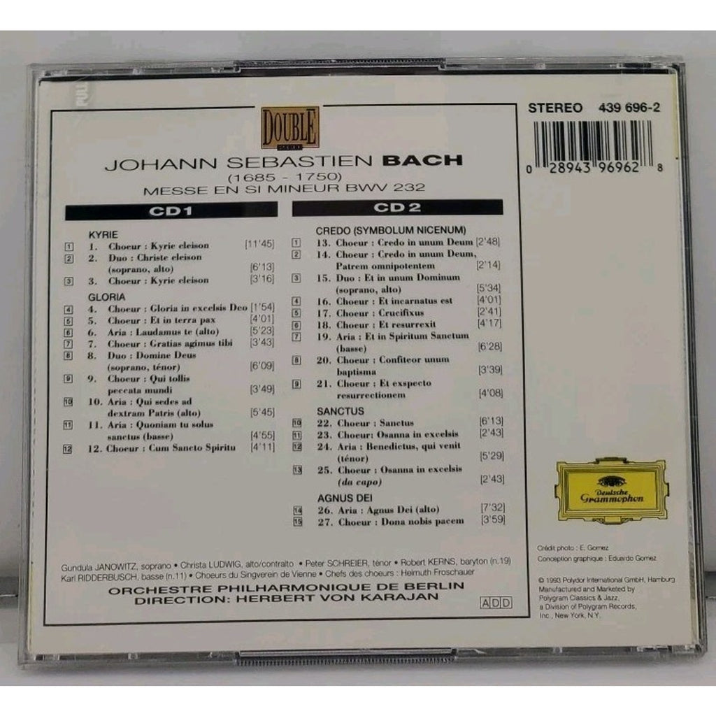 Bach Karajan - Mass In B - 2 CD -
