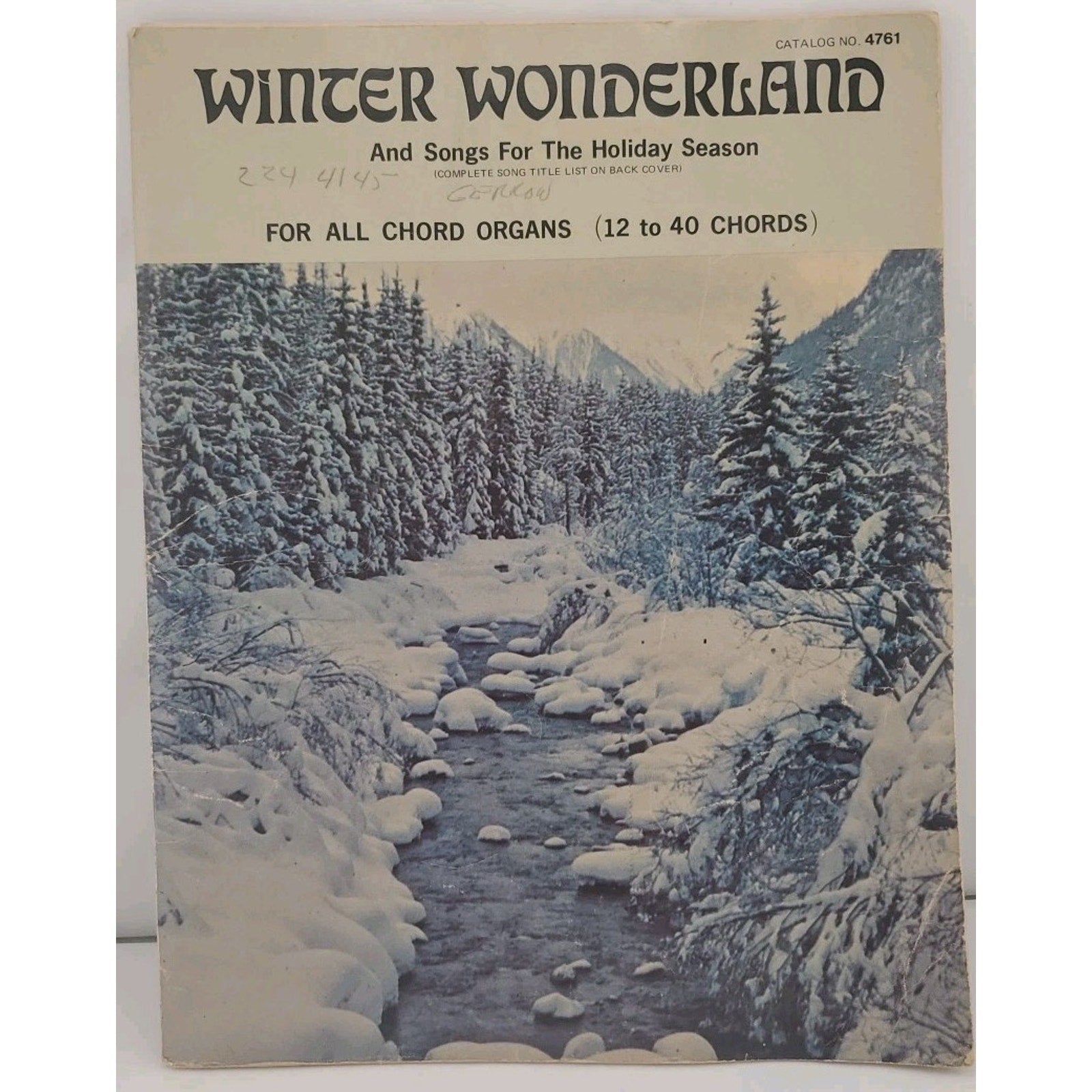 Winter Wonderland And Songs For The Holiday Season For All Chord Organs