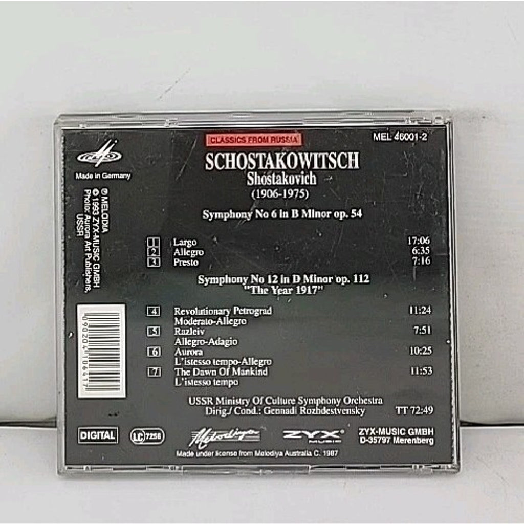Dmitri Shostakovich - Schakowitsch: Symphony No. 6 & No. 12 - CD