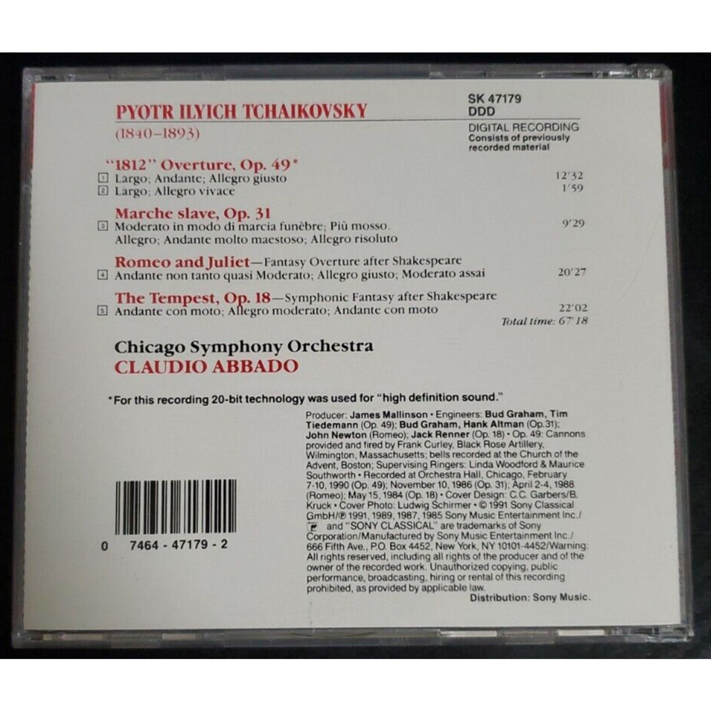 Tchaikovsky, P.I. : 1812 Overture Marche Slave (CD)