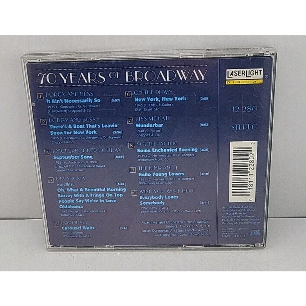 70 Years of Broadway, Vol. 2 by Various Artists (CD, Mar-1994, Laserlight)