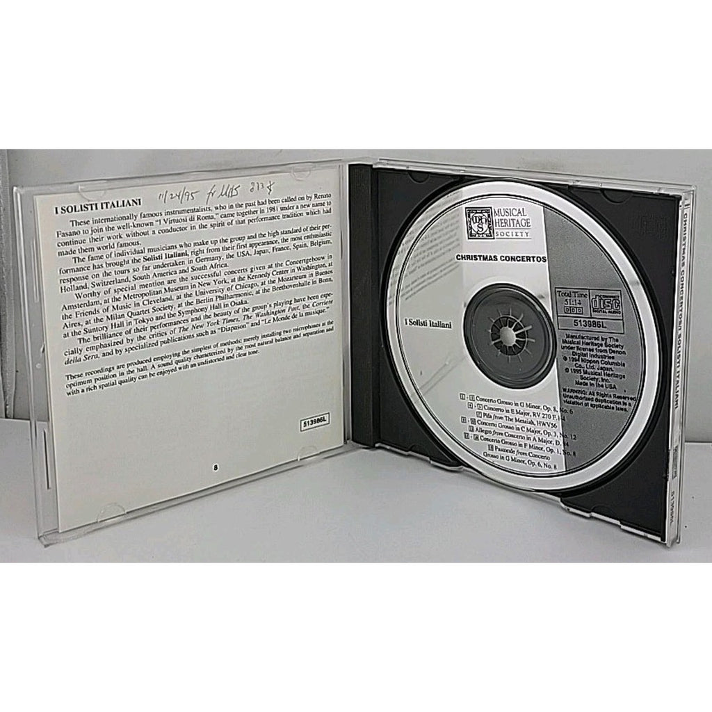 Christmas Concertos CD I Solisti Italiani Musical Heritage Society