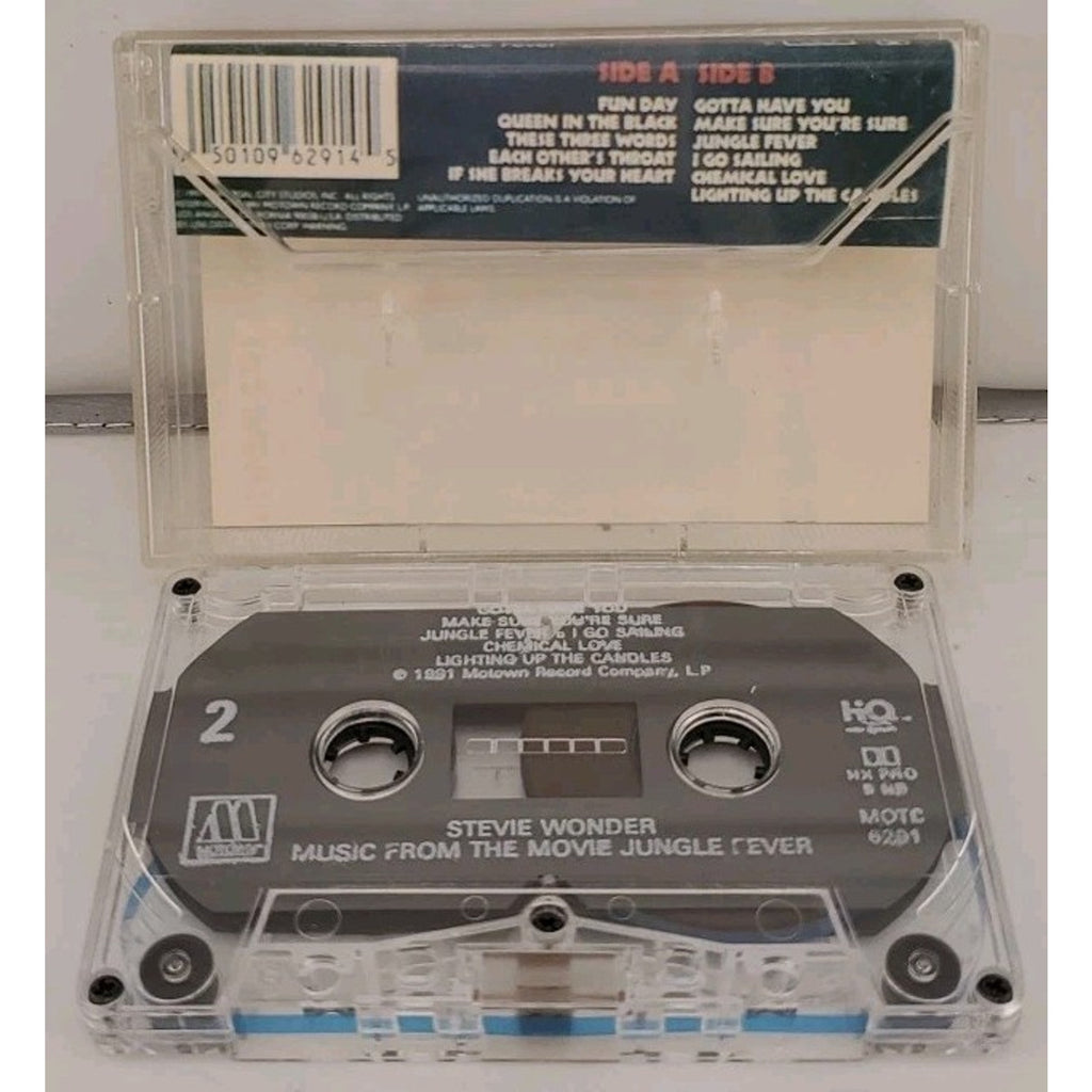 Stevie Wonder Jungle Fever Soundtrack 1991 Motown Cassette R&B Soul