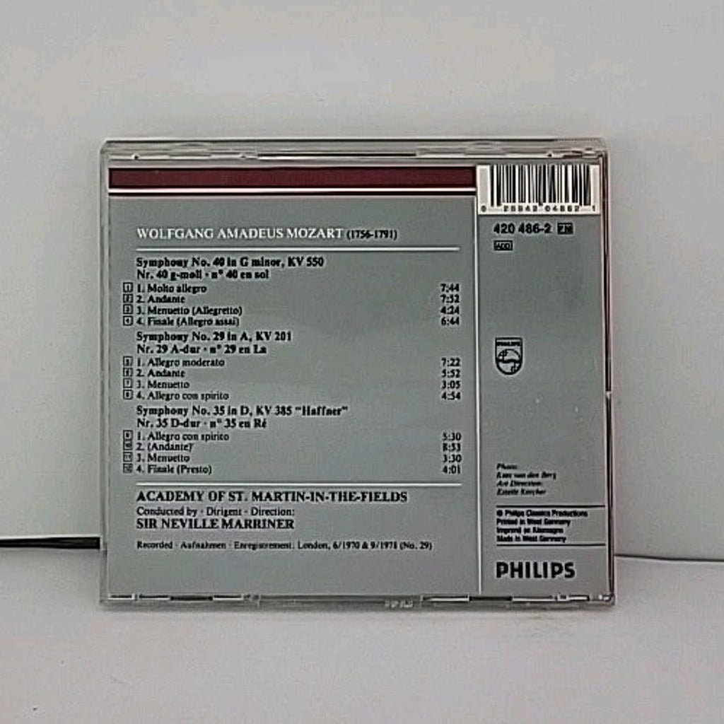 Mozart: Symphonies Nos. 29, 35 "Haffner" & 40 (CD)