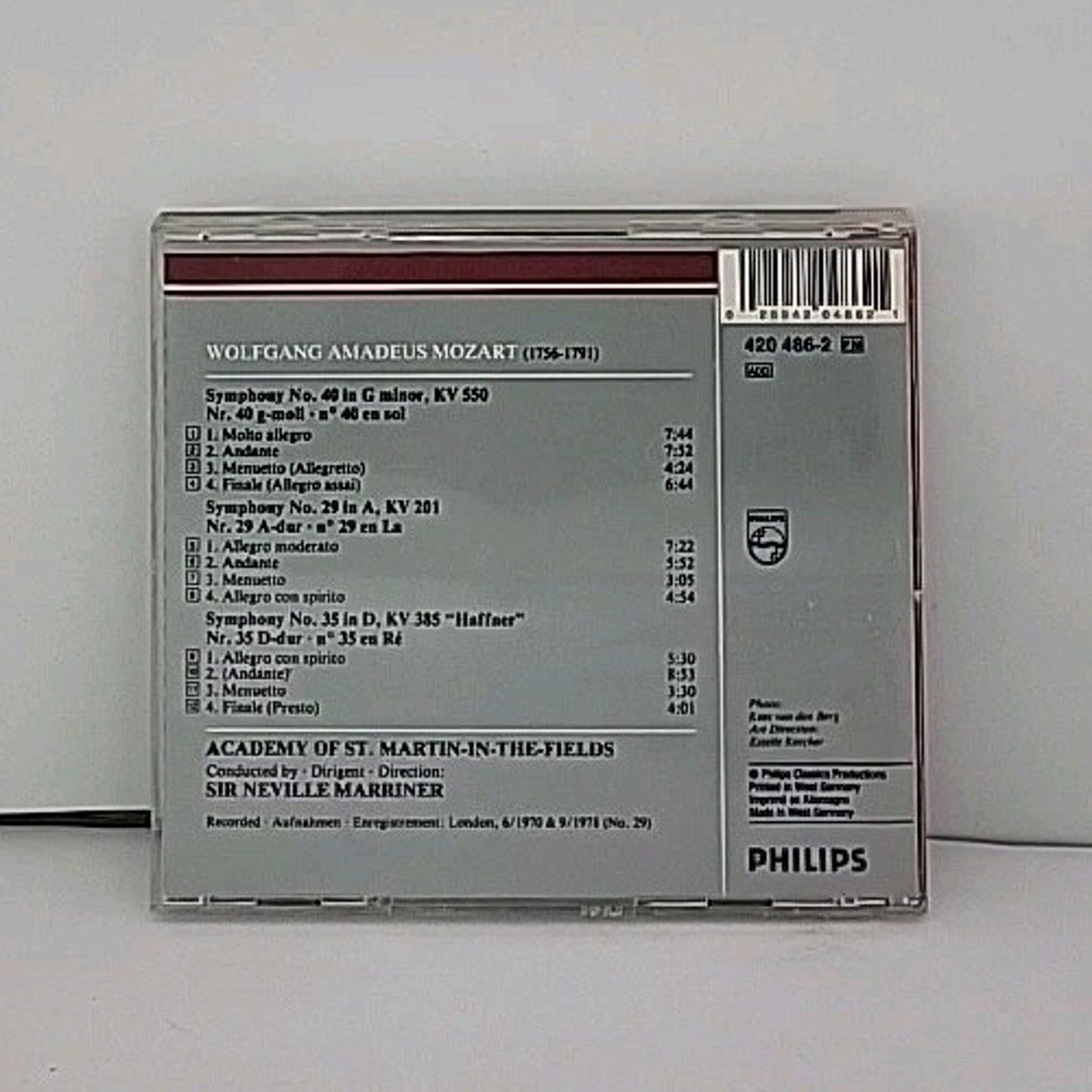 Mozart: Symphonies Nos. 29, 35 "Haffner" & 40 (CD)