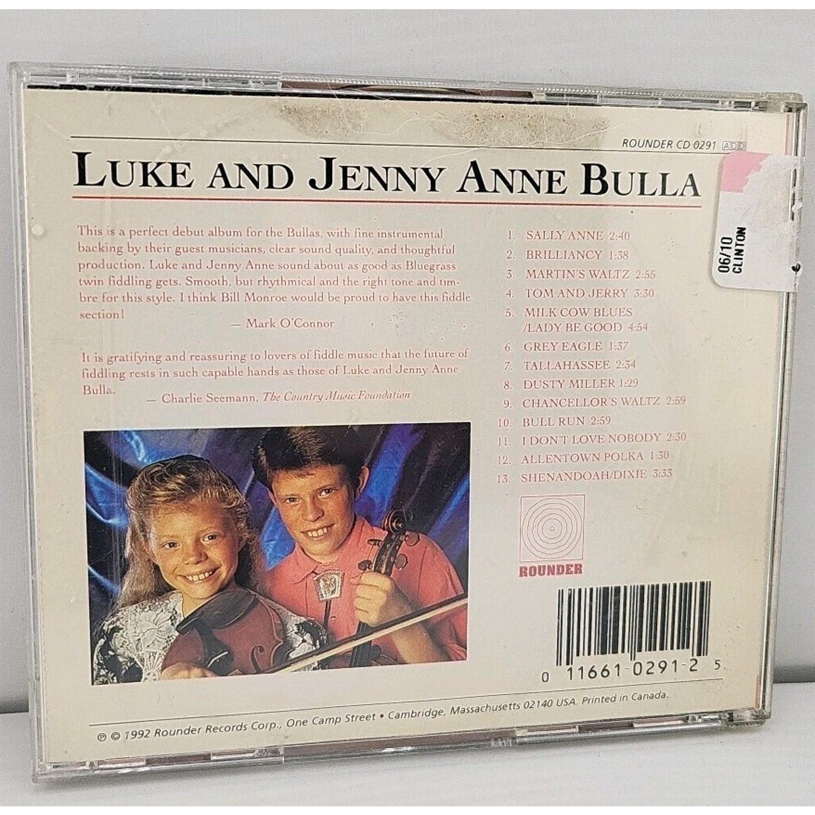 Luke & Jenny Anne Bulla by Bulla Family (CD, 1992)