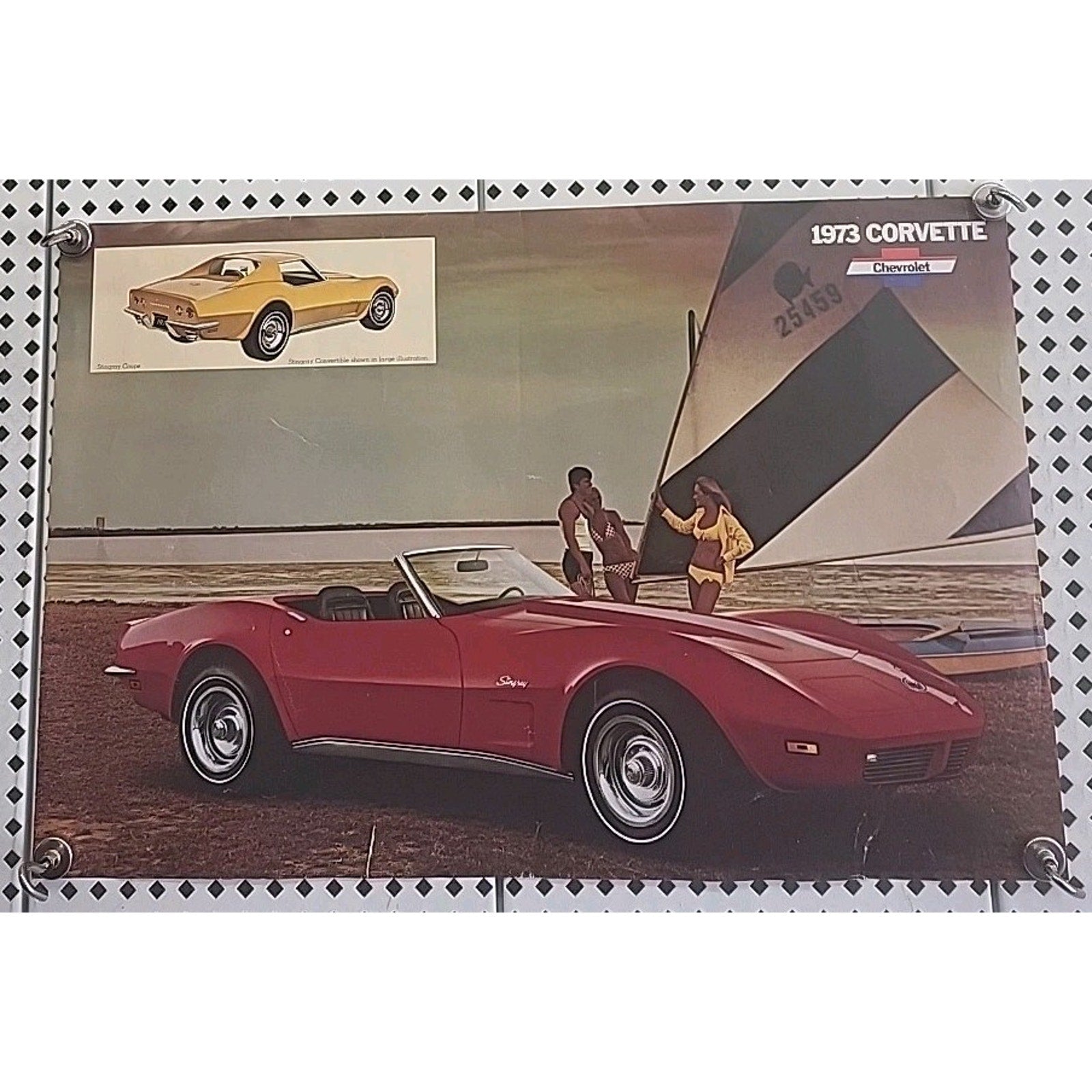 1973 Chevrolet Corvette Dealer Poster Original 11x17