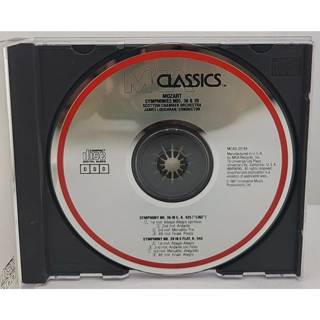 Mozart: Symphonies Nos. 36 & 39 - CD 1988 MCA Classics