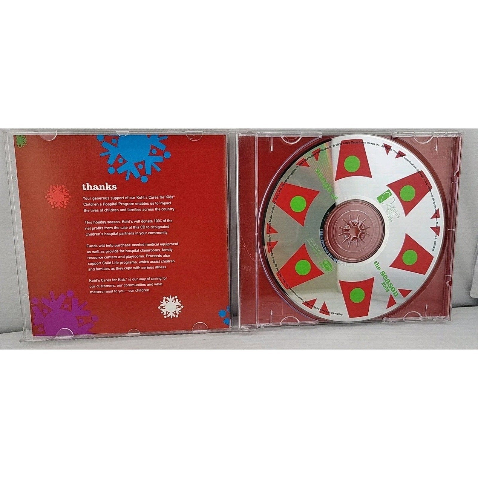 Songs of the Season 2003 - Music CD - Kohl's Cares for Kids / Rob Thom