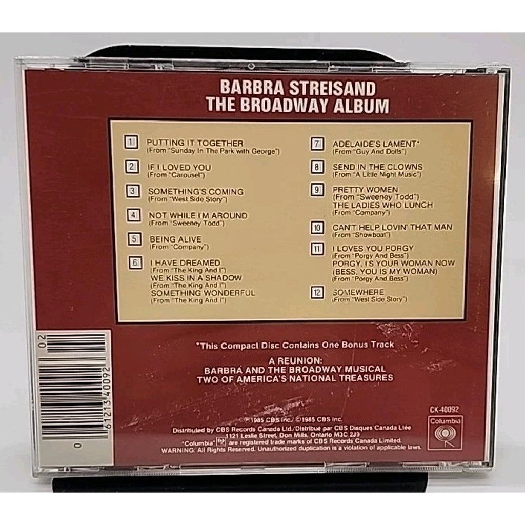 Broadway Album by Barbra Streisand (CD, 1990)
