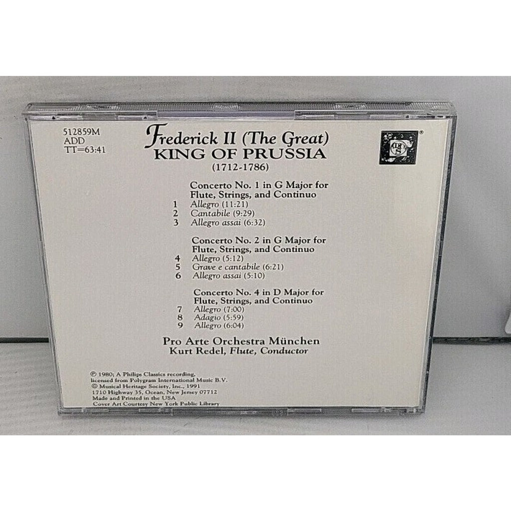 Fredrick II: Flute Concerti CD
