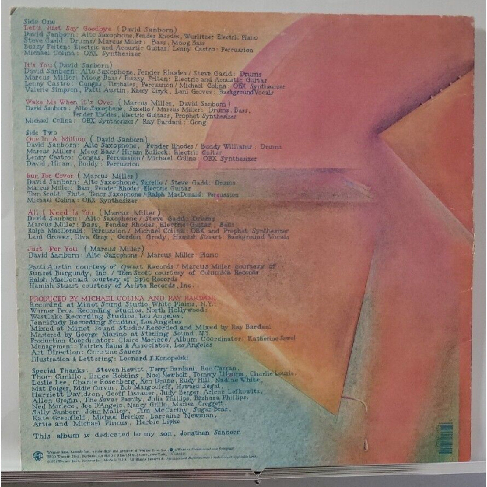 David Sanborn Voyeur BSK-3546 (Record)