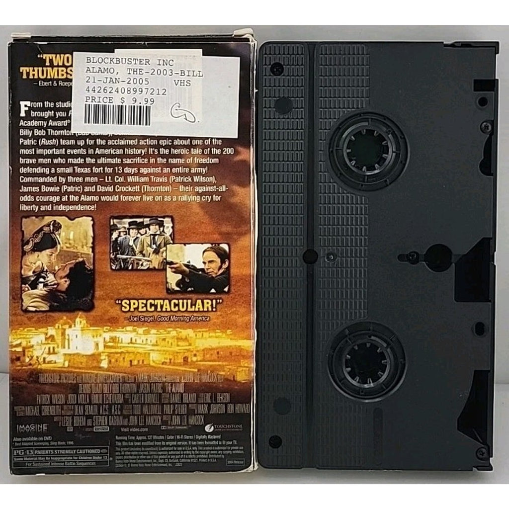 The Alamo VHS | Dennis Quaid, Billy Bob Thornton