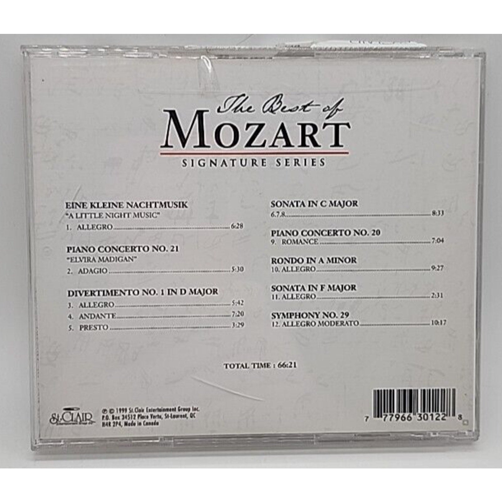 Vol. 1-Best of Mozart by W.A. Mozart (CD, 2000)