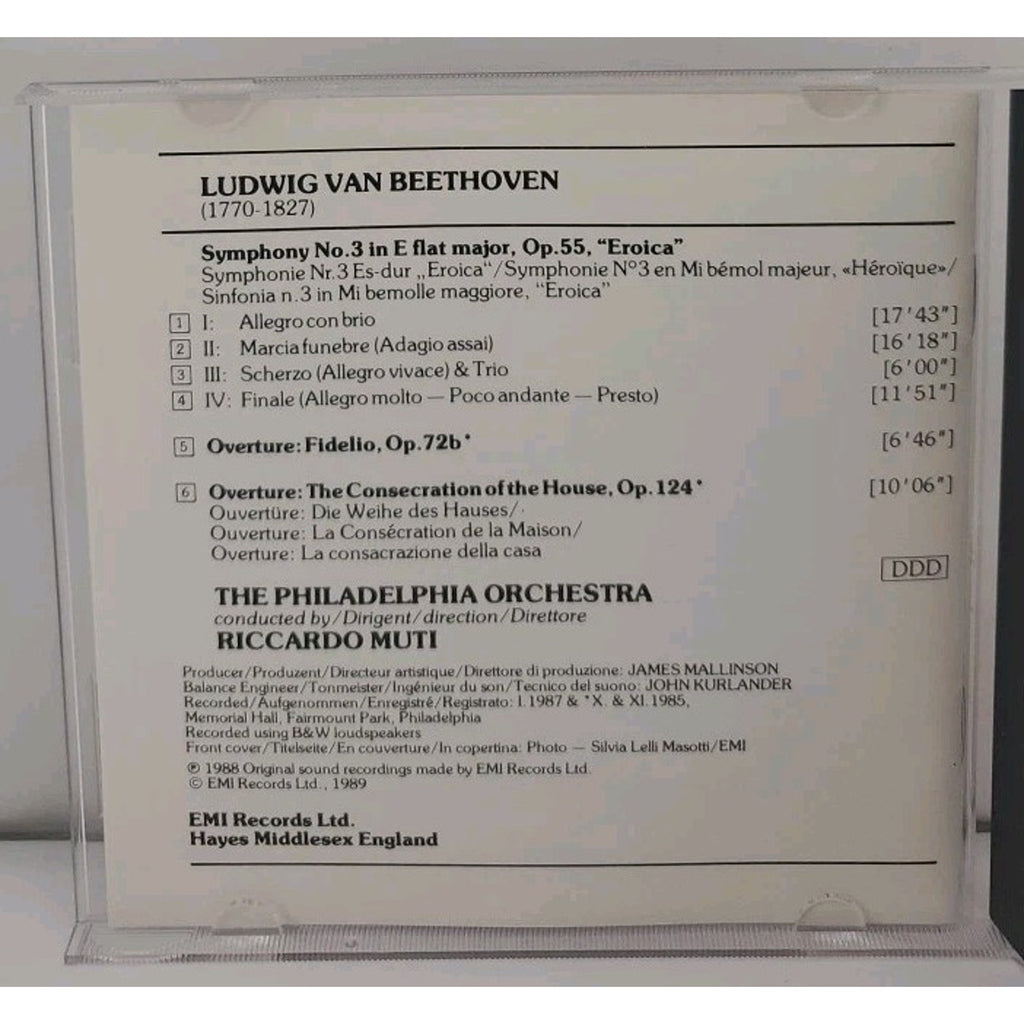Beethoven, The Philadelphia Orchestra, Riccardo Muti – Symphonie No. 3 CD BMG