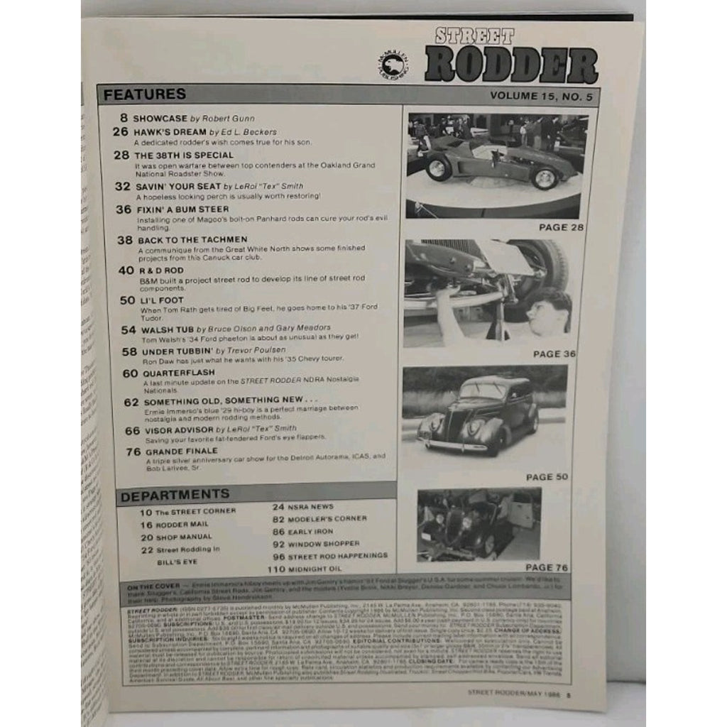 Street Rodder Magazine - May 1986 - Vol. 15 No. 5