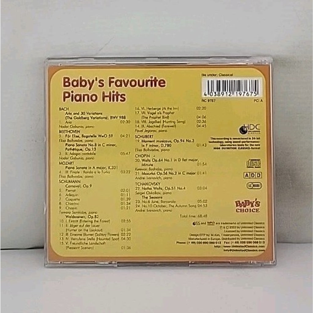 Baby's Choice: Baby's Favourite Piano Hits CD