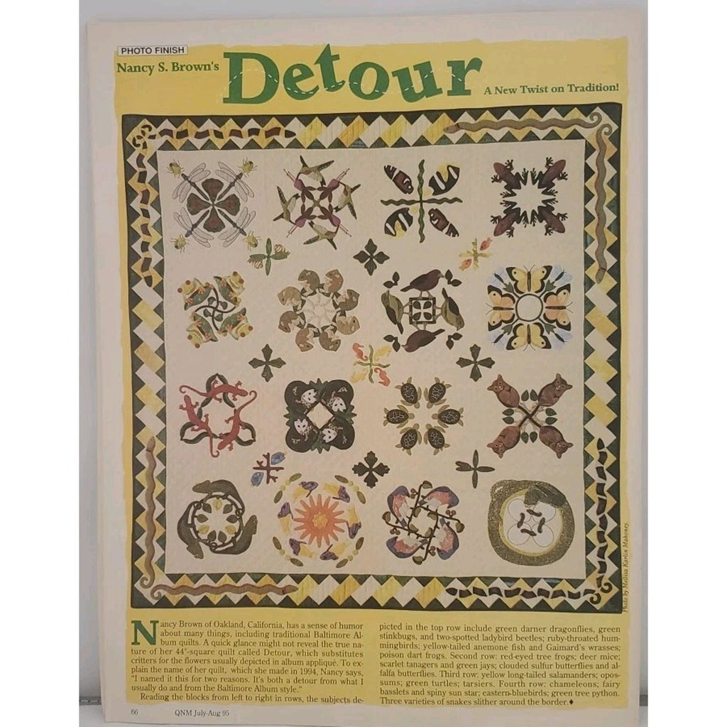 Quilters Newsletter Magazine July/August 1995 No 274