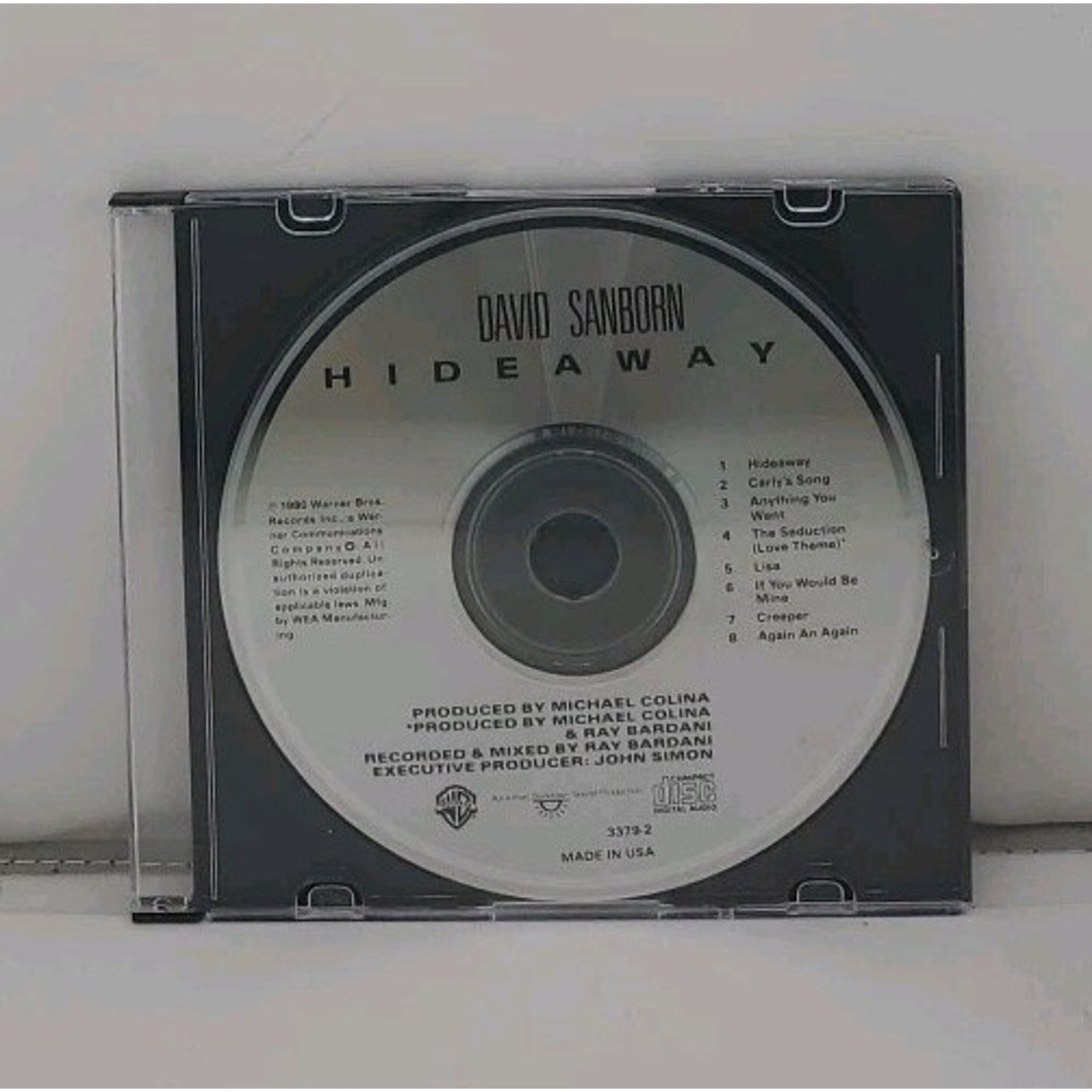 HideAway by David Sanborn (CD, 1990) *Disc Only*