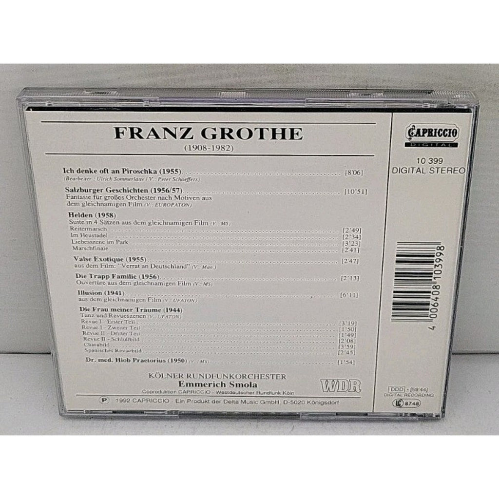 Franz Grothe Original Motion Picture Scores (CD)