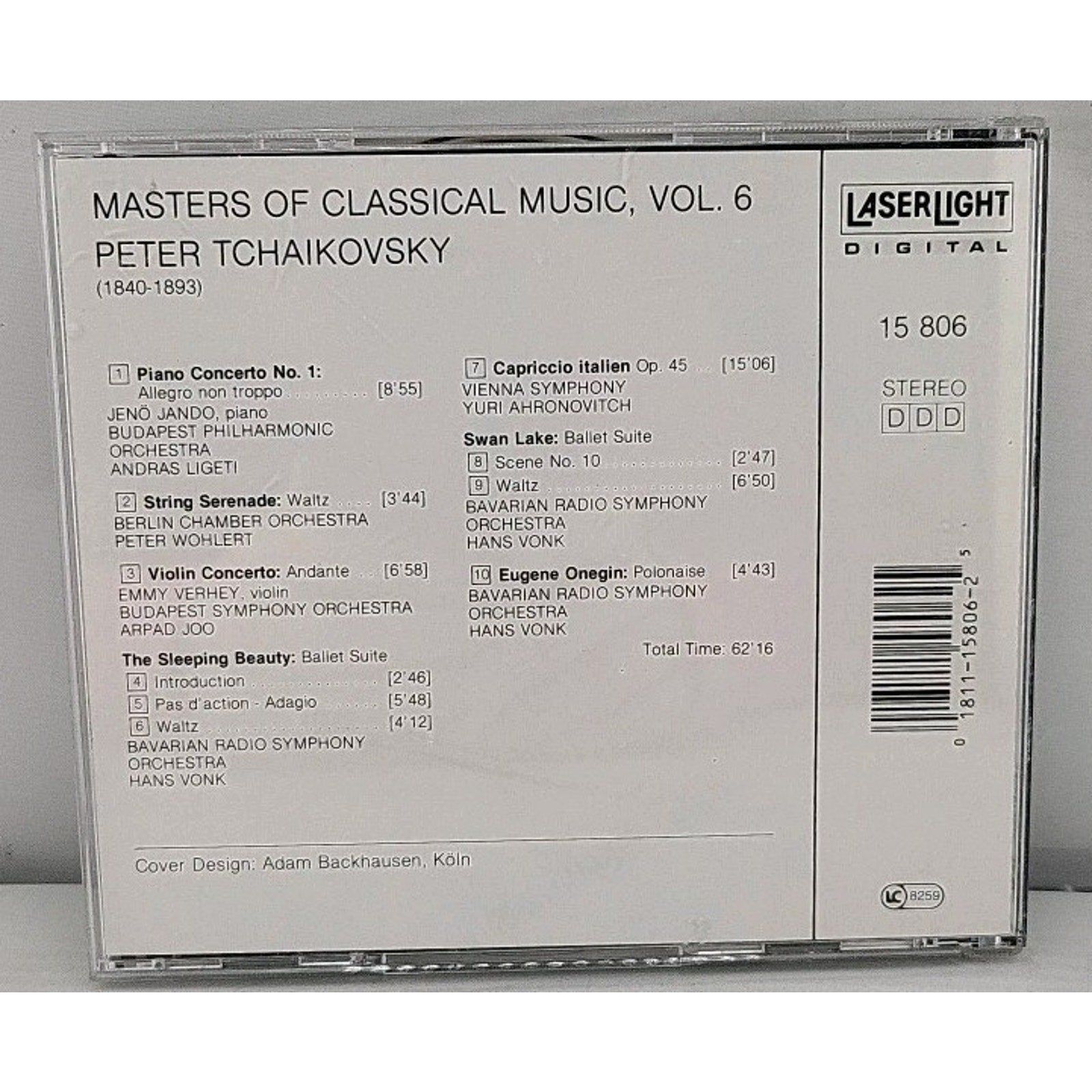 Masters of Classical Music by P.I. Tchaikovsky (CD, 1990)