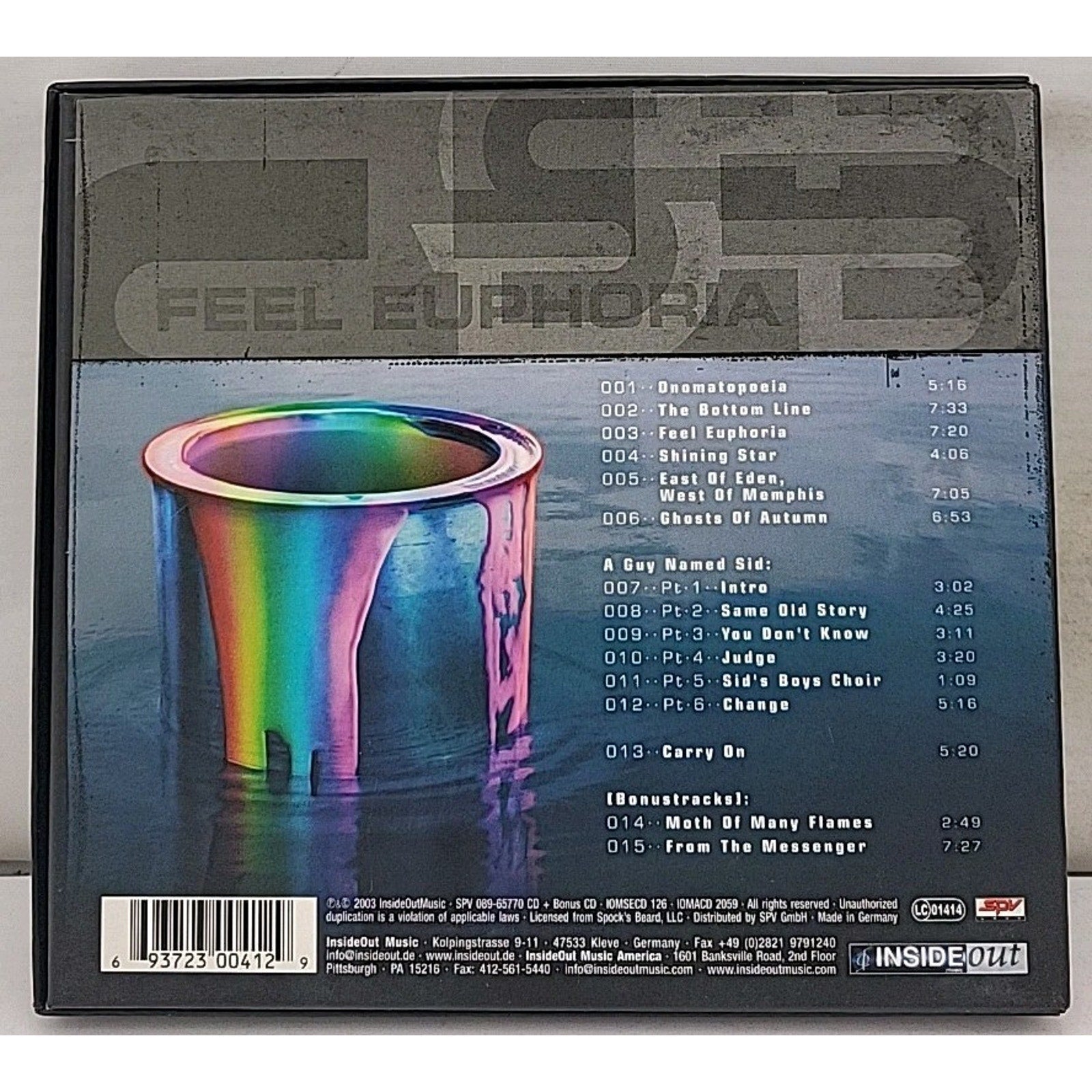 Feel Euphoria by Spock's Beard (CD, 2003)