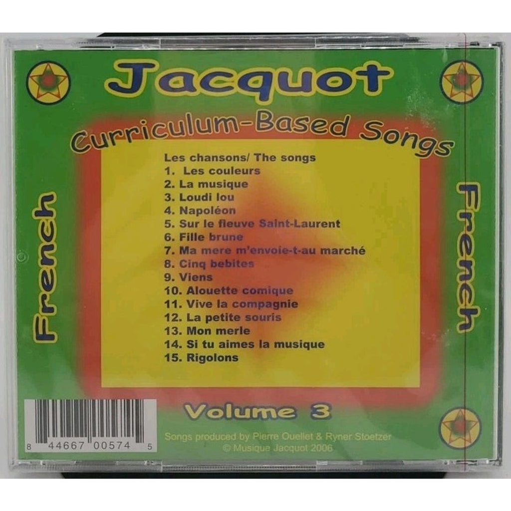 Benoit Jacquot, Curriculum-Based Songs For French , CD Volume 3 *Brand New*