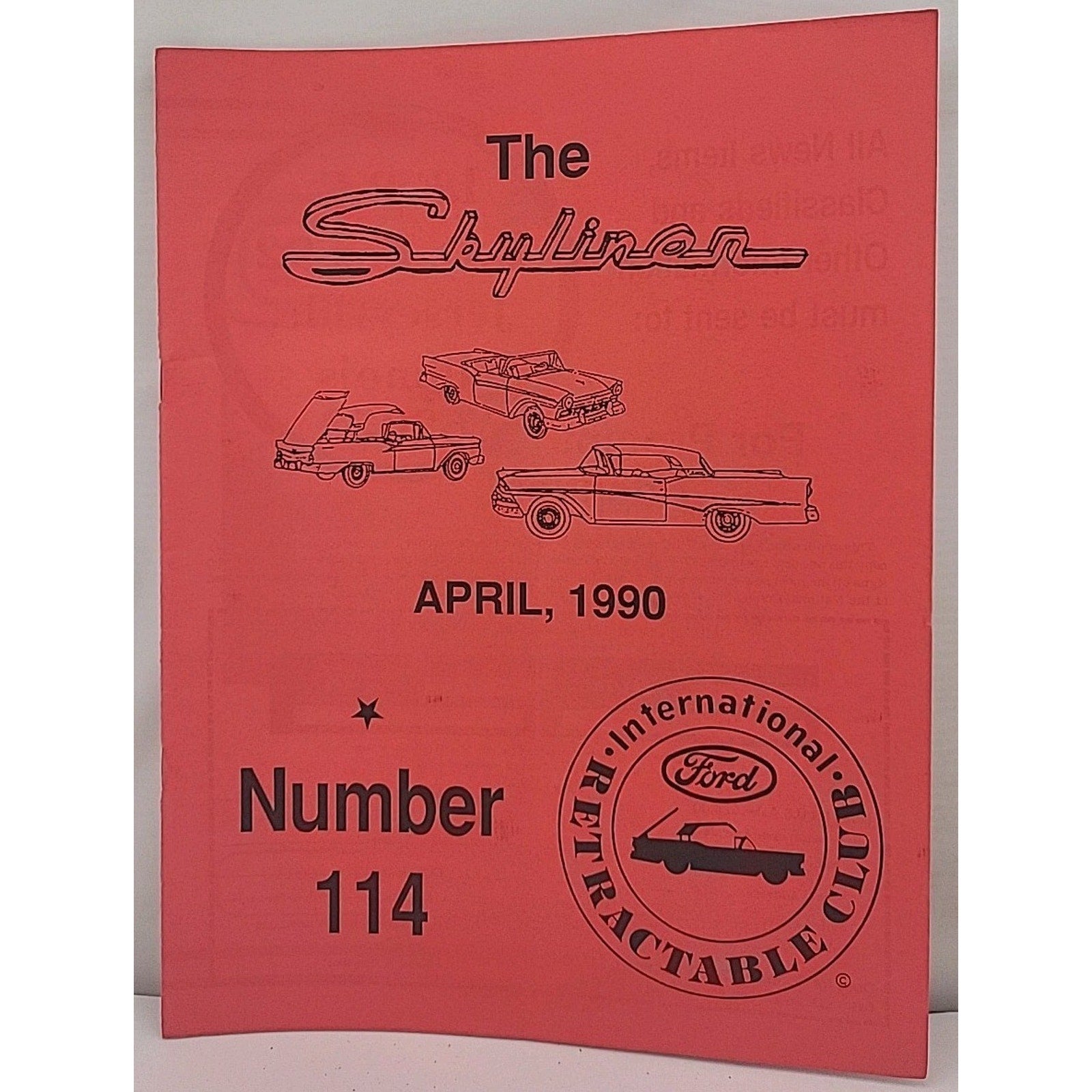 The Skyliner - International Retractable Club - April 1990 Number 114