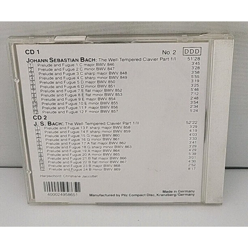 Johann Sebastian Bach: The Well-Tempered Clavier (2 CDs, Pilz, Germany)