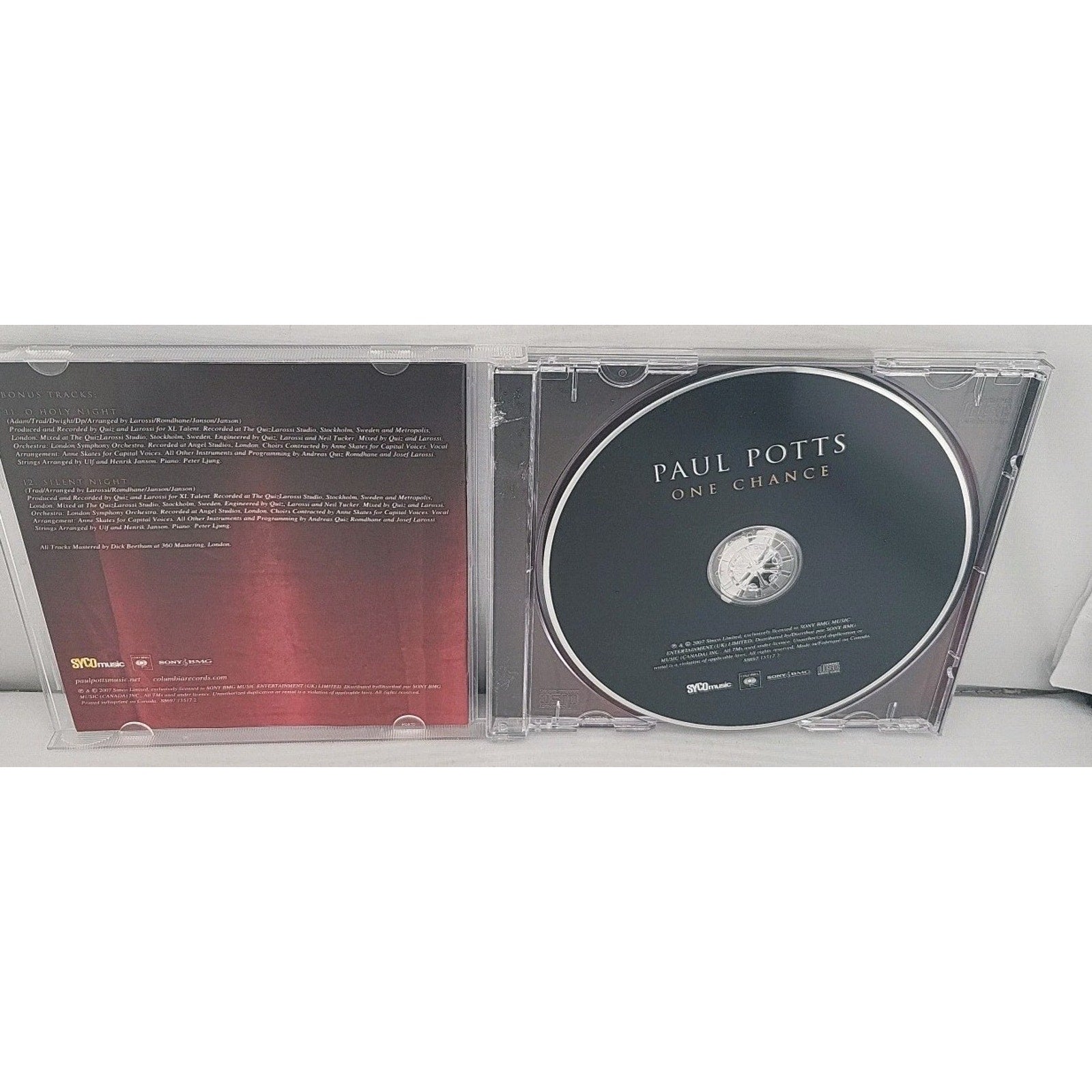 One Chance by Paul Potts (CD, 2007)