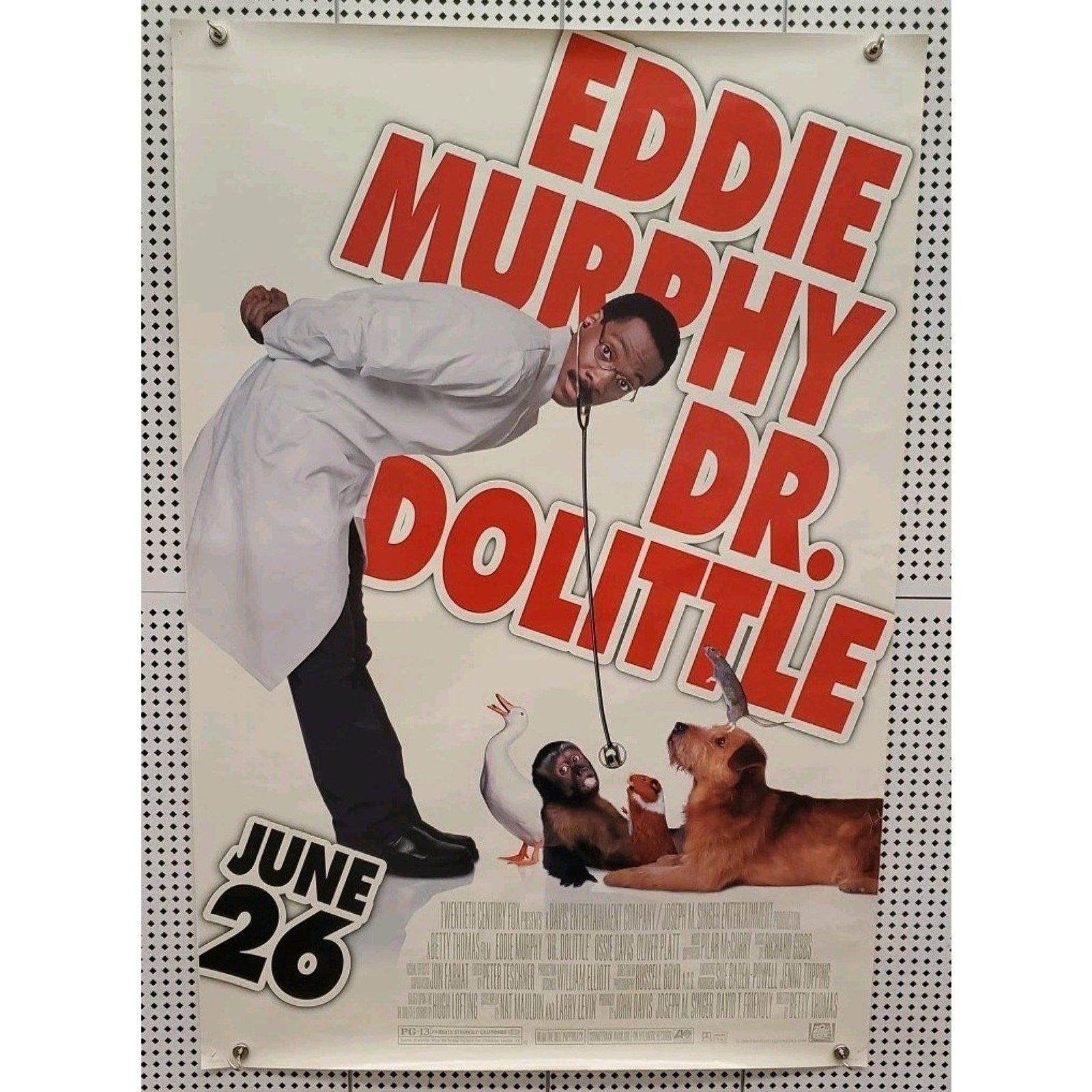 Dr. Dolittle movie poster 27 x 40 Single-Sided