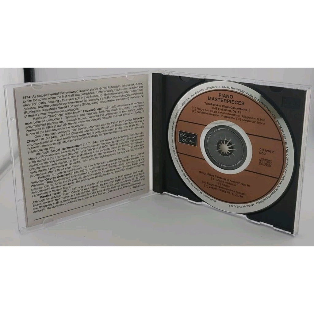 Lot Of 4 Piano Masterpieces by Various (CD, 1992, Classical Heritage)