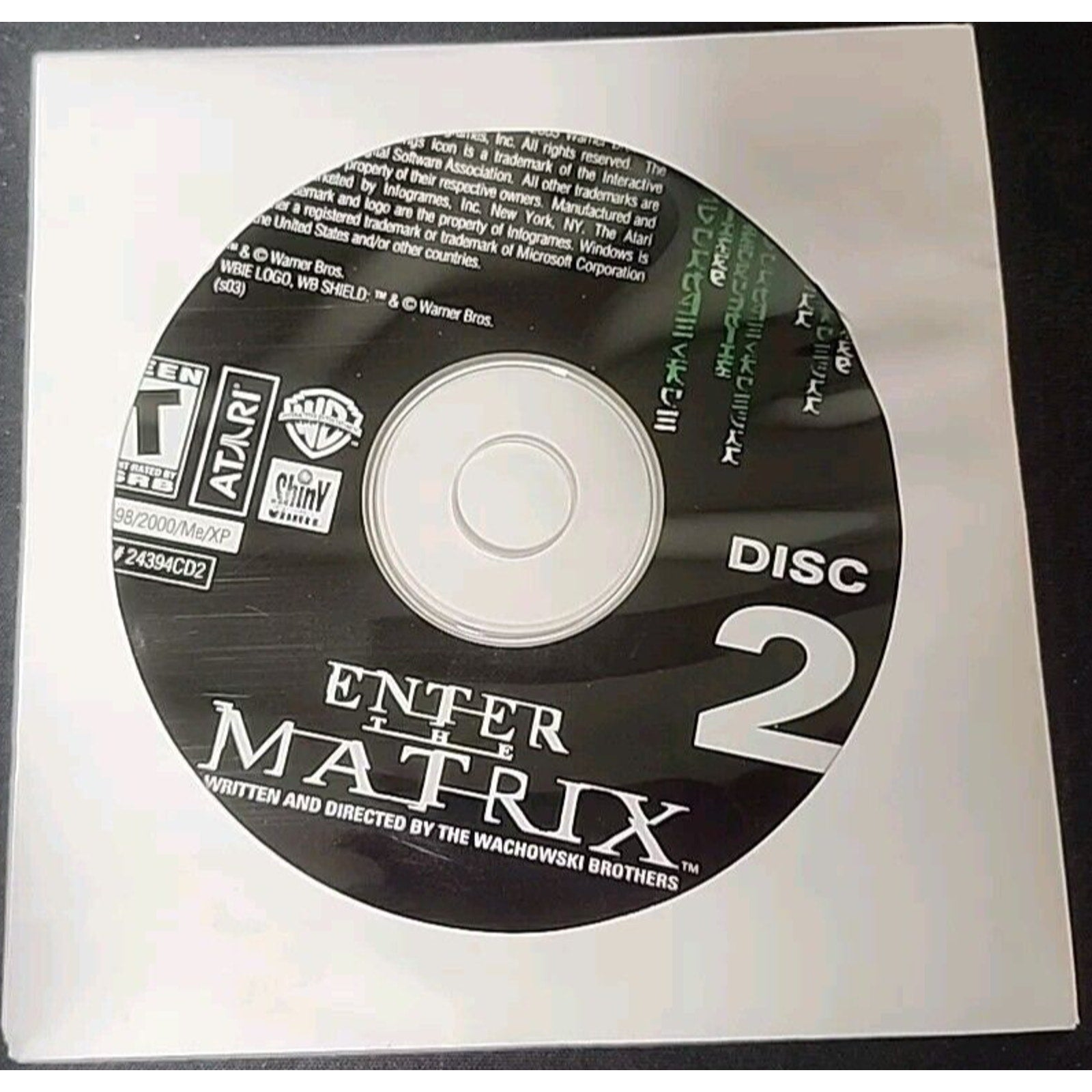 Enter the Matrix CD-ROM (PC, 2003) 4 Disc Game MISSING DISC 4