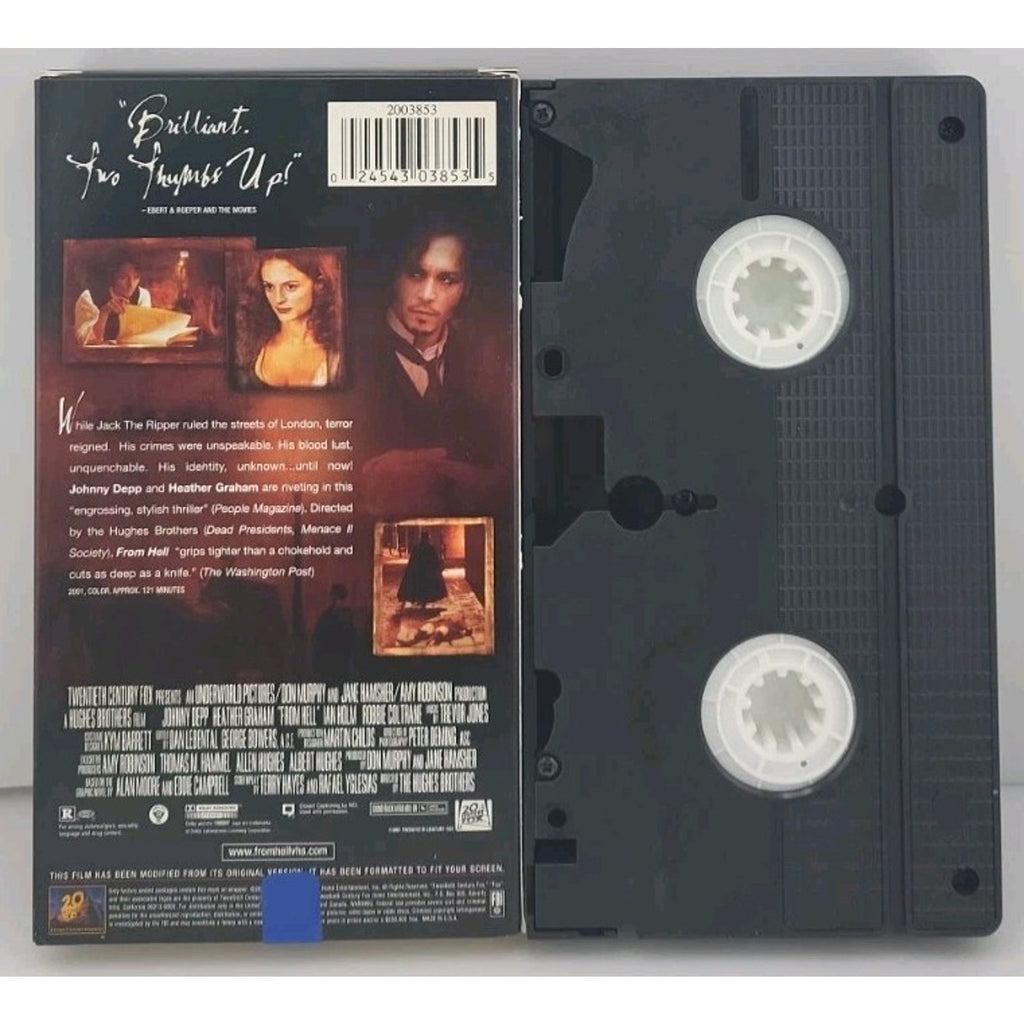 From Hell (VHS, 2002) Johnny Depp & Heather Graham