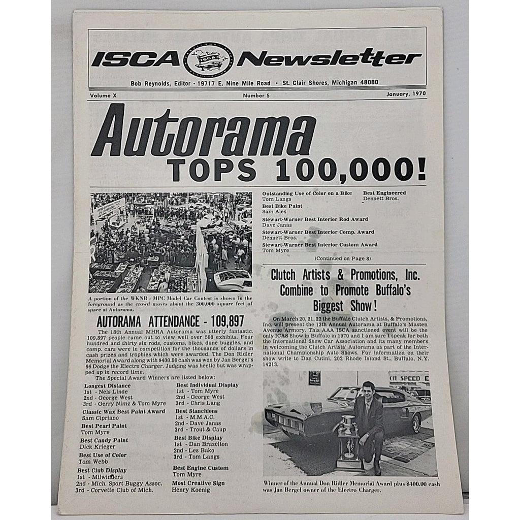 ISCA Newsletter January 1970 Volume X Number 5
