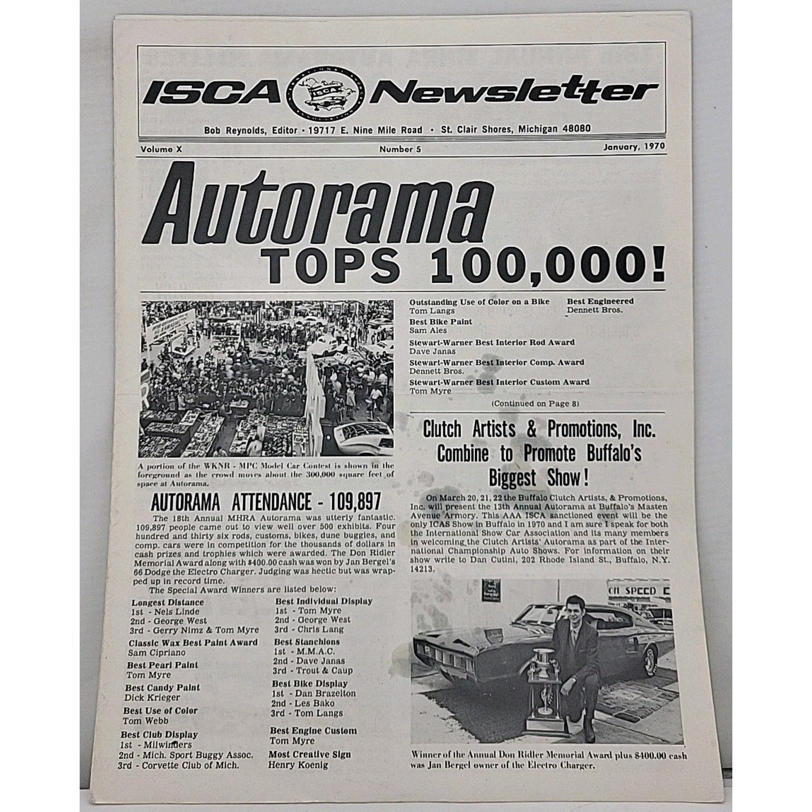 ISCA Newsletter January 1970 Volume X Number 5