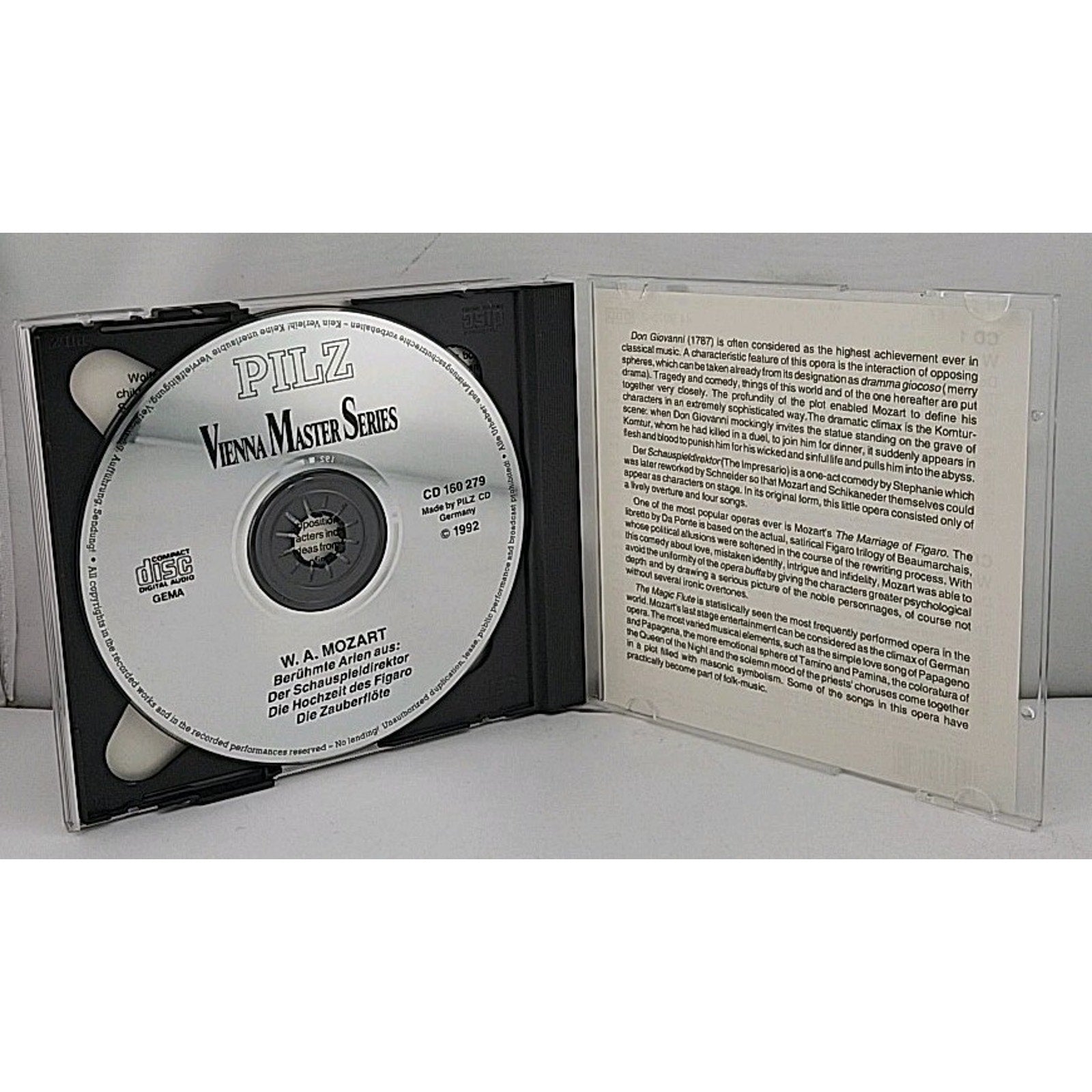 Wolfgang Amadeus Mozart Famous Arias Vol. 1 & 2 CD