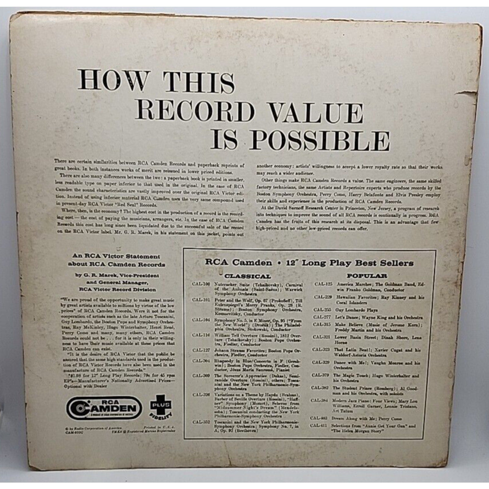 Vaughn Monroe Dance With Me (Record)