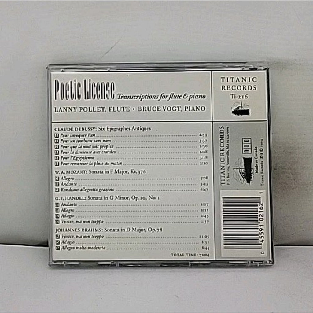 Poetic License by Debussy / Mozart / Handel / Brahms (CD, 1996)