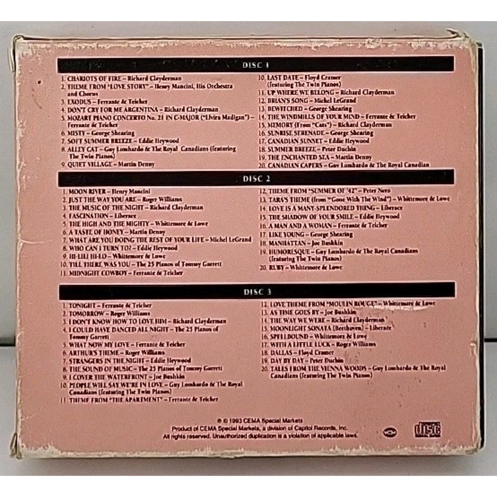 Enchanted Piano Classics 3-CD Set 1993 CEMA Special Markets Classical