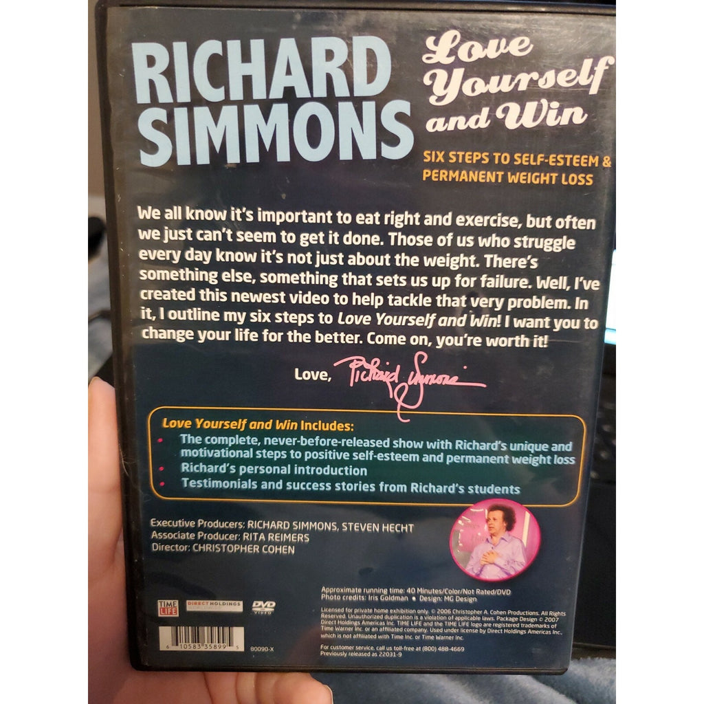 RICHARD SIMMONS: LOVE YOURSELF AND WIN (DVD,2006)Improve Self-Esteem&weight loss
