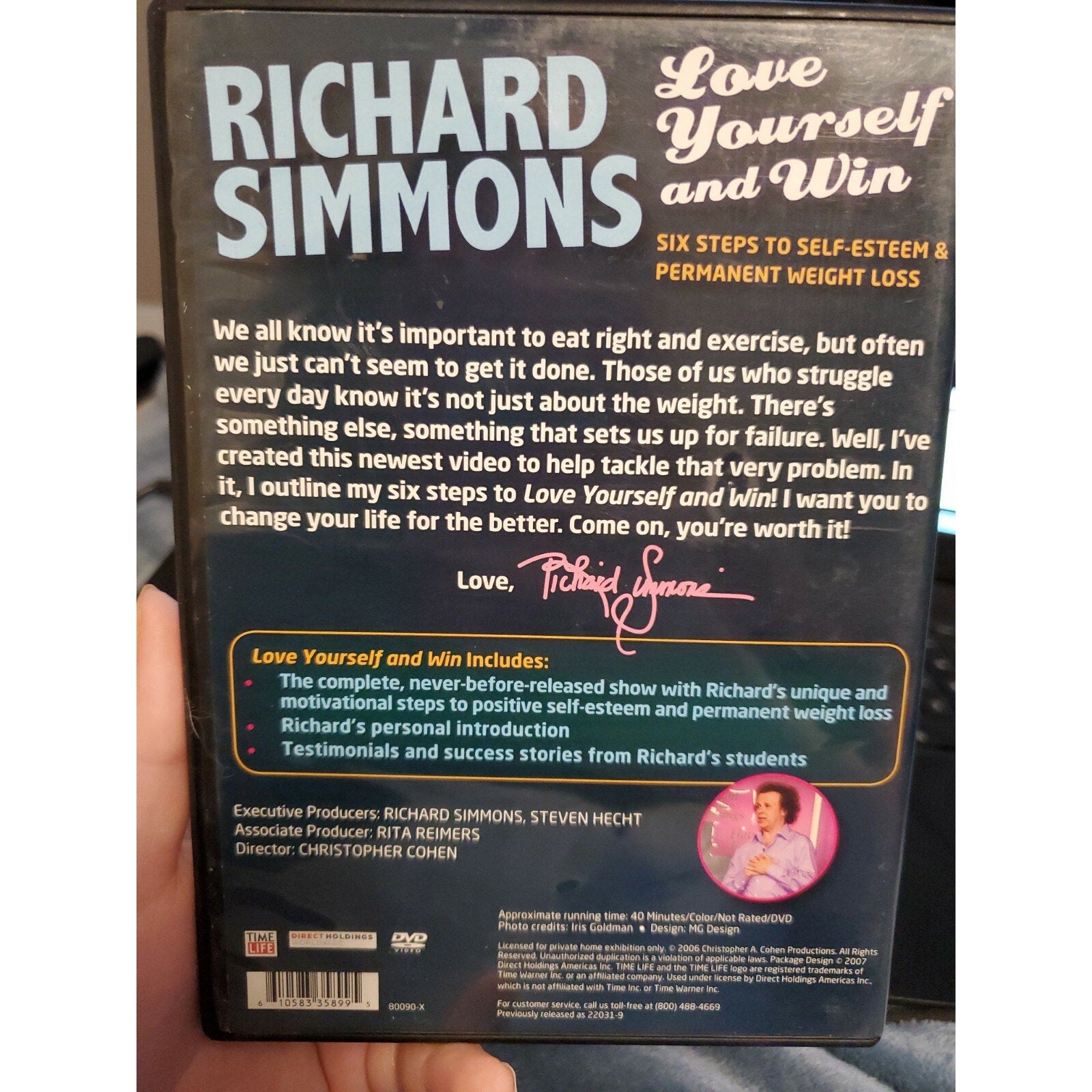 RICHARD SIMMONS: LOVE YOURSELF AND WIN (DVD,2006)Improve Self-Esteem&weight loss