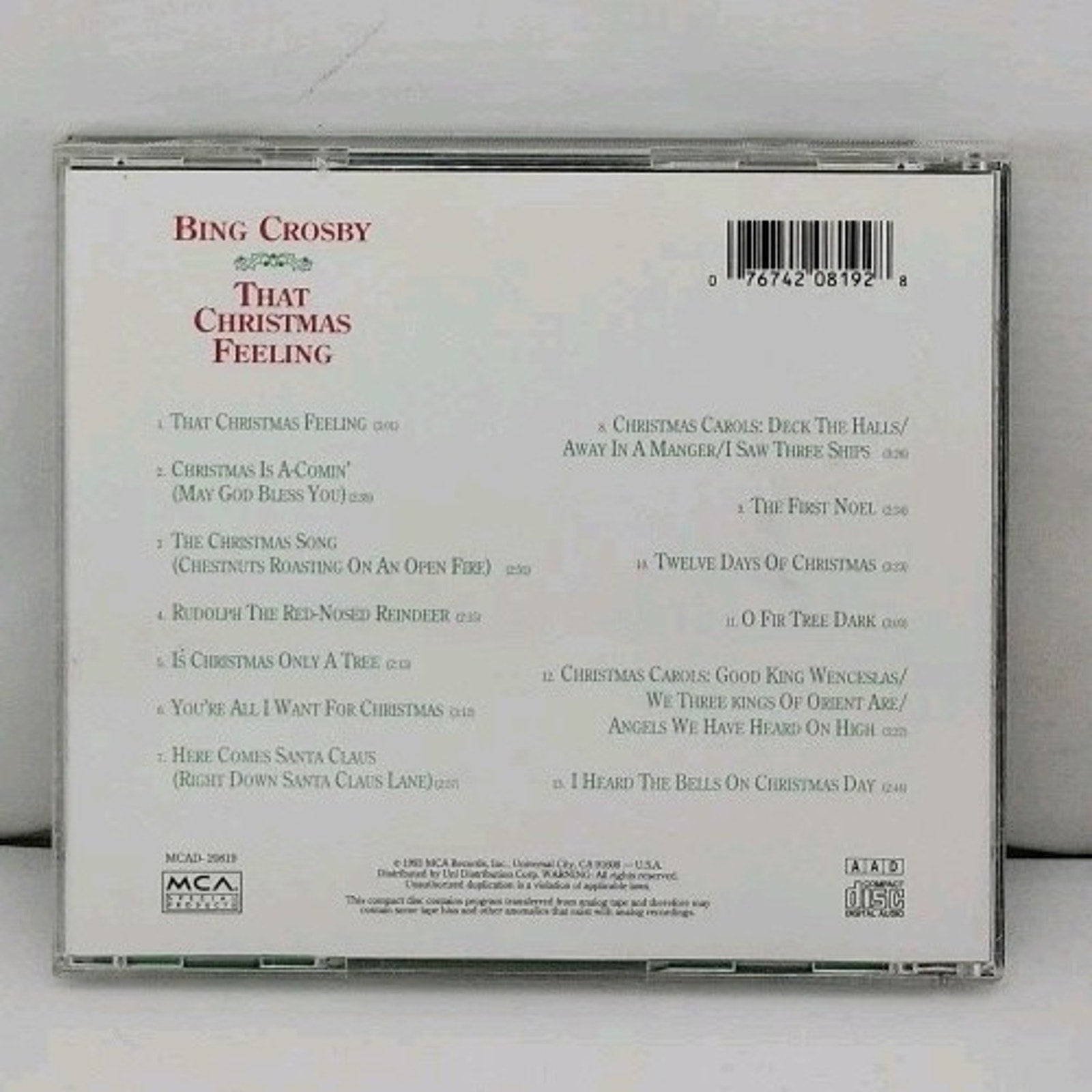 Bing Crosby That Christmas Feeling CD