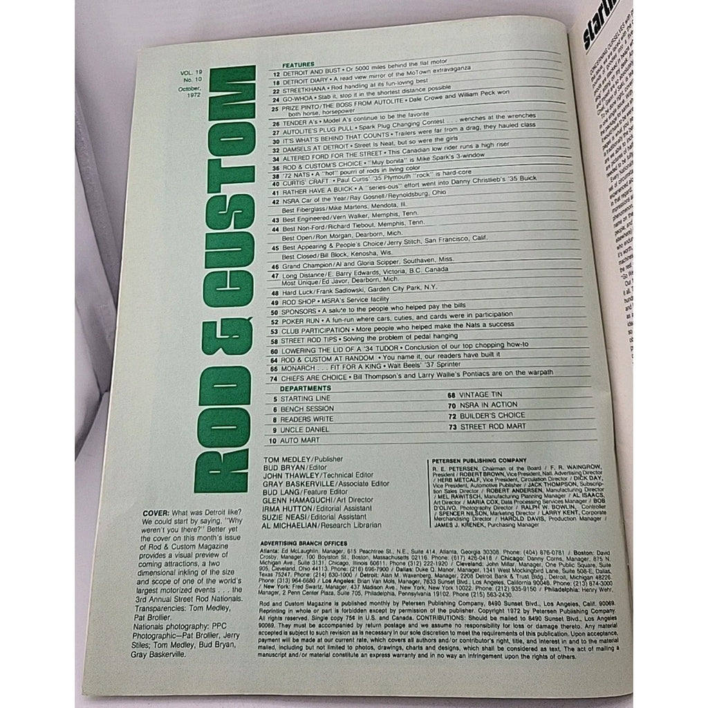 Rod & Custom Magazine - October 1972 - Vol. 19 No. 10