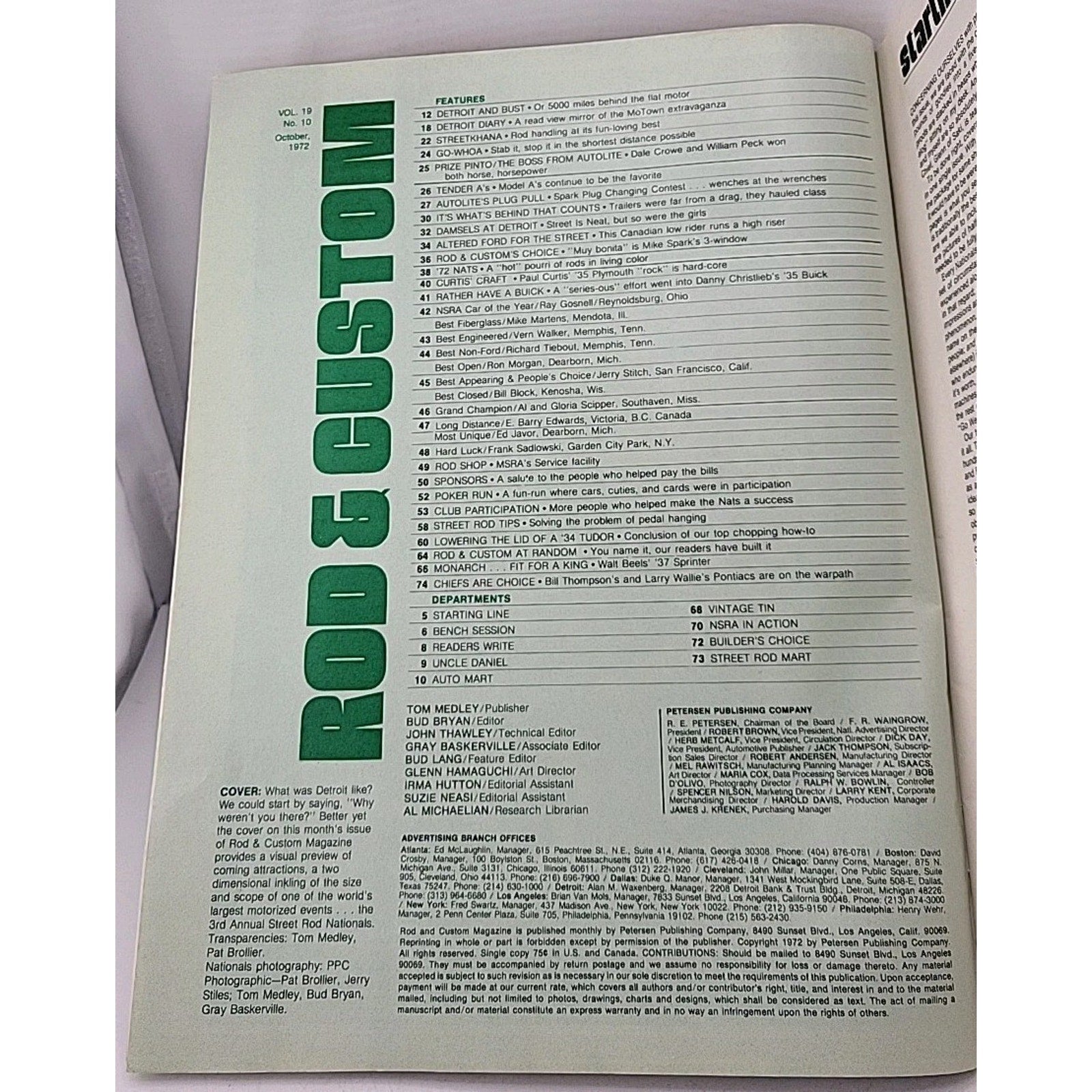Rod & Custom Magazine - October 1972 - Vol. 19 No. 10