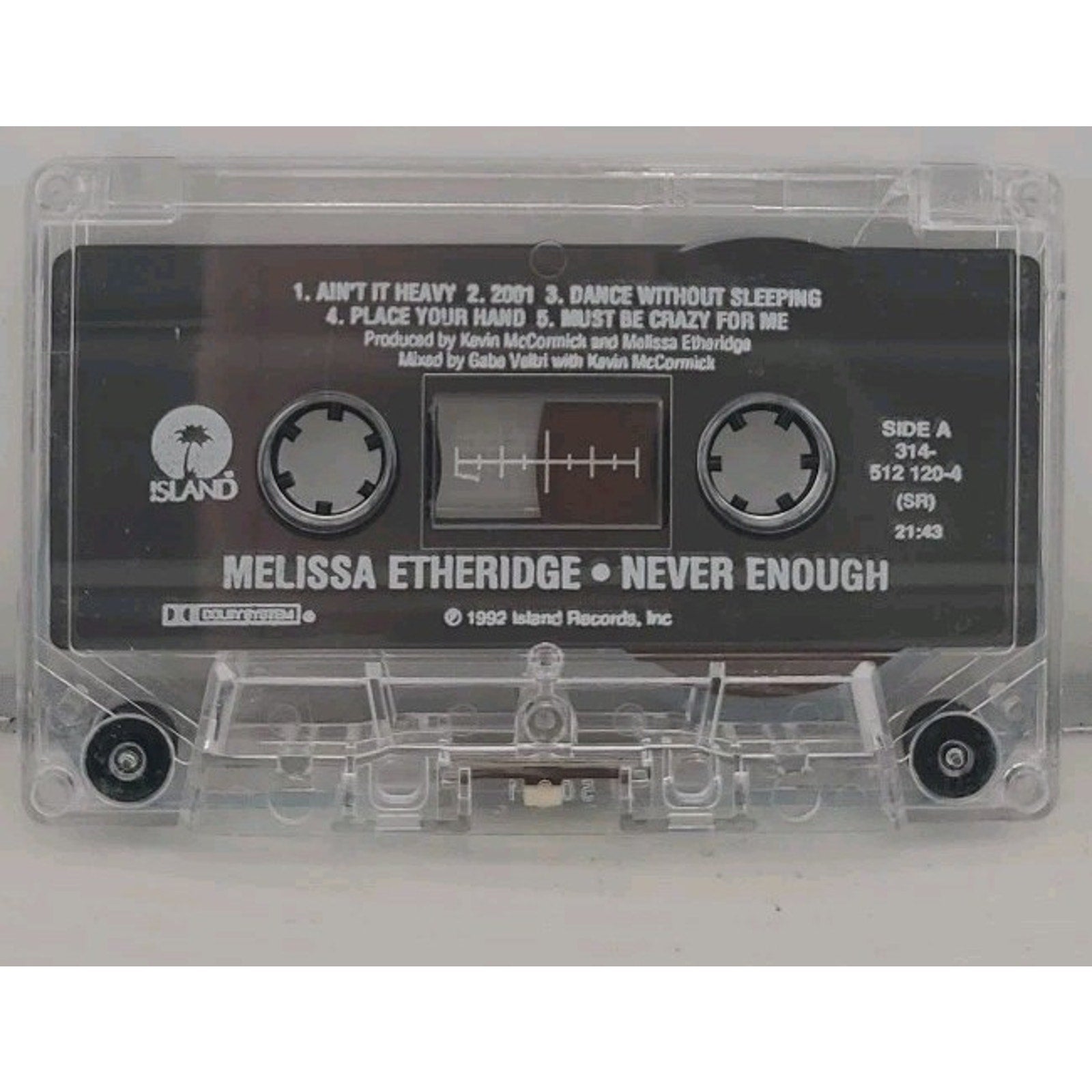 Never Enough by Melissa Etheridge (Cassette, Mar-1992, Island (Label))