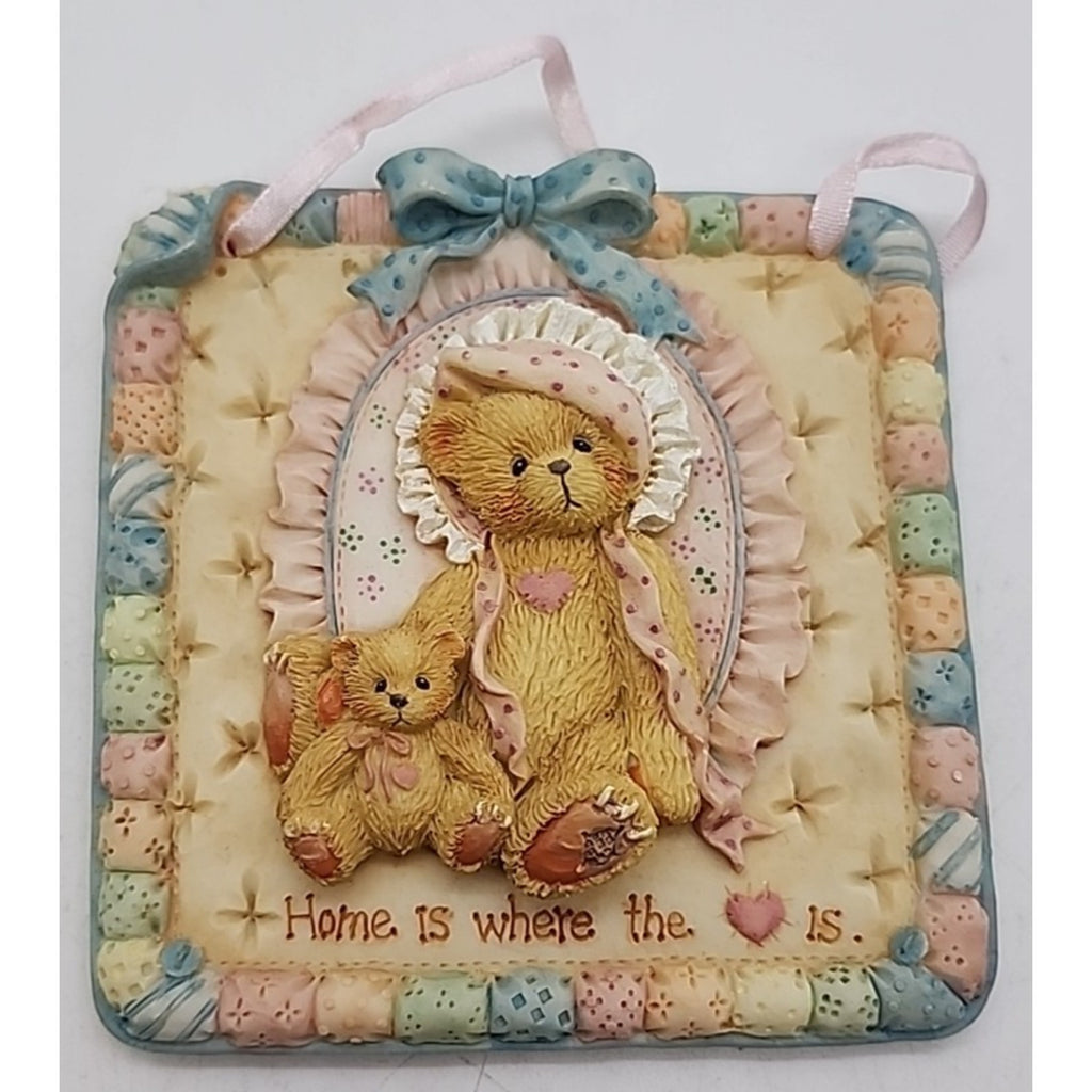 Cherished Teddies Quilts of Friendship Porcelain Plaque 1993 P Hillman #627372